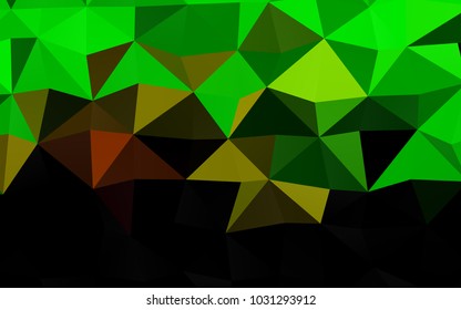 Light Green, Red vector low poly background. Geometric illustration in Origami style with gradient.  Triangular pattern for your business design.