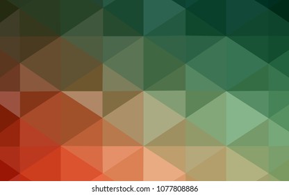 Light Green, Red vector low poly texture. A sample with polygonal shapes. The template for cell phone's backgrounds.