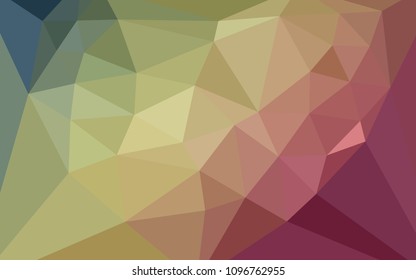 Light Green, Red vector low poly texture with a heart in a centre. Polygonal illustration, which consists of triangles. Template for cell phone's backgrounds.
