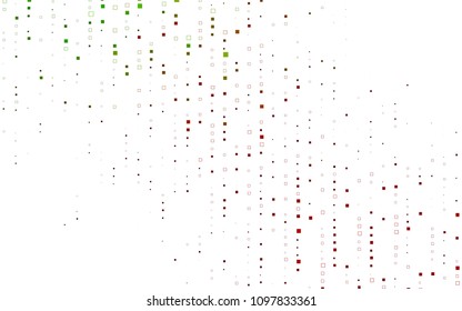 Light Green, Red vector low poly background. A sample with a polygonal design. Illustration in polygonal style with repeating squares