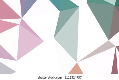 Light Green, Red vector low poly texture. Polygonal abstract illustration with gradient. Brand new style for your business design.