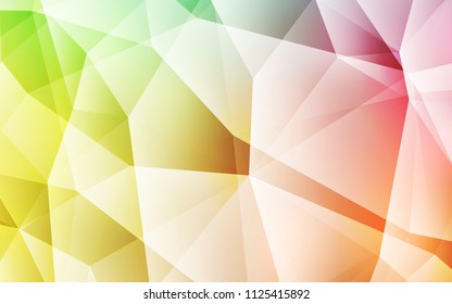 Light Green, Red vector low poly cover. Colorful illustration in abstract style with triangles. Completely new template for your banner.