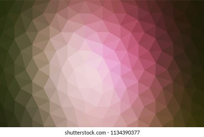 Light Green, Red vector low poly texture. Polygonal abstract illustration with gradient. Brand new style for your business design.