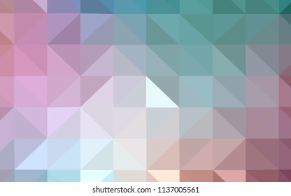 Light Green, Red vector low poly texture. Glitter abstract illustration with an elegant triangles. Triangular pattern for your design.