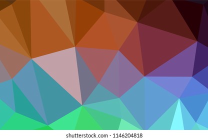 Light Green, Red vector low poly layout. Creative geometric illustration in Origami style with gradient. A new texture for your web site.