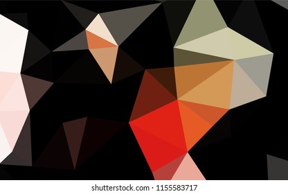 Light Green, Red vector low poly texture. Shining colored illustration in a Brand new style. Triangular pattern for your business design.