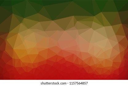 Light Green, Red vector low poly cover. Modern geometrical abstract illustration with gradient. The completely new template can be used for your brand book.