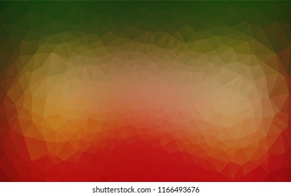 Light Green, Red vector low poly layout. A sample with polygonal shapes. The best triangular design for your business.