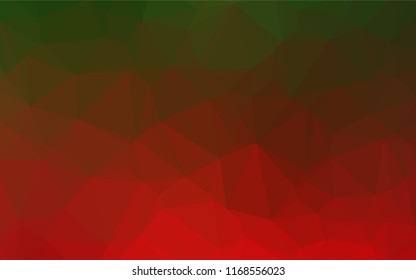 Light Green, Red vector low poly texture. A vague abstract illustration with gradient. The template can be used as a background for cell phones.