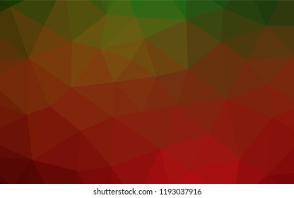 Light Green, Red vector low poly cover. An elegant bright illustration with gradient. A completely new template for your business design.