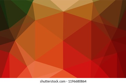 Light Green, Red vector low poly cover. Shining colored illustration in a Brand new style. The textured pattern can be used for background.