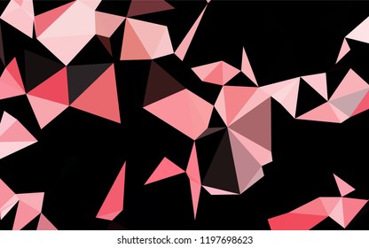Light Green, Red vector low poly texture. Triangular geometric sample with gradient.  The textured pattern can be used for background.