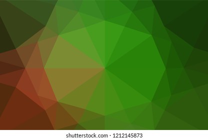 Light Green, Red vector low poly cover. Glitter abstract illustration with an elegant design. The elegant pattern can be used as part of a brand book.
