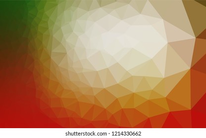 Light Green, Red vector low poly texture. Colorful abstract illustration with gradient. The elegant pattern can be used as part of a brand book.