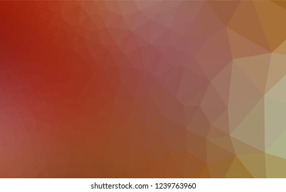 Light Green, Red vector low poly layout. Geometric illustration in Origami style with gradient.  The completely new template can be used for your brand book.