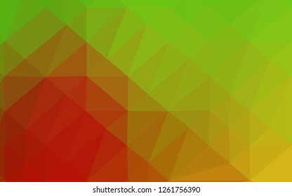 Light Green, Red vector low poly layout. An elegant bright illustration with gradient. Brand new style for your business design.