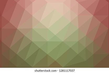 Light Green, Red vector low poly layout. Colorful illustration in Origami style with gradient.  Elegant pattern for a brand book.