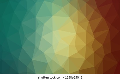 Light Green, Red vector low poly texture. Brand new colorful illustration in with gradient. Template for your brand book.