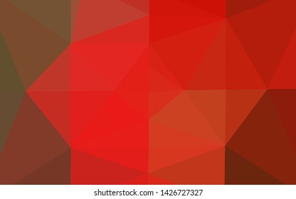 Light Green, Red vector low poly layout. A sample with polygonal shapes. Template for your brand book.