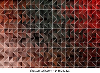 Light Green, Red vector low poly background. Modern abstract illustration with triangles. Brand new design for your business.