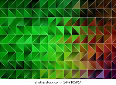 Light Green, Red vector low poly layout. Colorful abstract illustration with triangles. A completely new design for your leaflet.