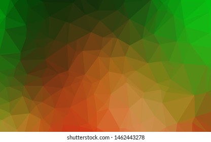 Light Green, Red vector low poly cover. A vague abstract illustration with gradient. Brand new design for your business.