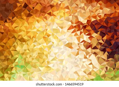 Light Green, Red vector low poly texture. Creative geometric illustration in Origami style with gradient. New template for your brand book.