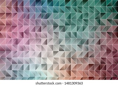 Light Green, Red vector low poly texture. Shining colorful illustration with triangles. Template for cell phone's backgrounds.