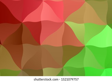 Light Green, Red vector low poly layout. Colorful illustration in polygonal style with gradient. Brand new style for your business design.