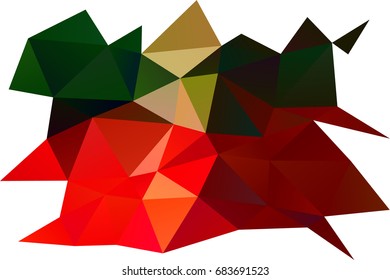 Light Green, Red vector low poly background. A completely new color illustration in a vague style. The elegant pattern can be used as part of a brand book.