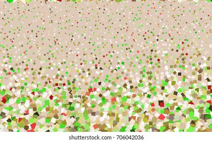 Light Green, Red vector low poly background. A sample with a polygonal design. Illustration in polygonal style with repeating squares