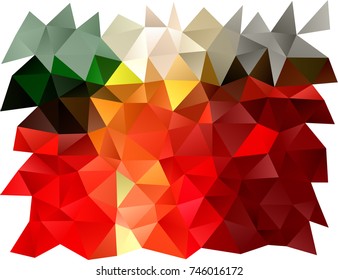 Light Green, Red vector low poly pattern. Creative geometric illustration in Origami style with gradient. A completely new template for your business design.