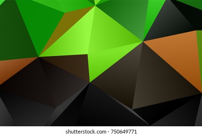 Light Green, Red vector low poly pattern. Colorful illustration in abstract style with gradient. Triangular pattern for your business design.