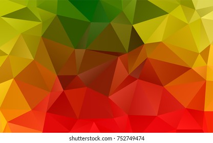 Light Green, Red vector low poly pattern. A sample with polygonal shapes. The polygonal design can be used for your web site.