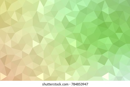 Light Green, Red vector Low poly crystal background. Polygon design pattern. Low poly illustration, low polygon background.