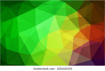Light Green, Red vector modern geometrical abstract background. Texture, new background. Geometric background in Origami style with gradient. 