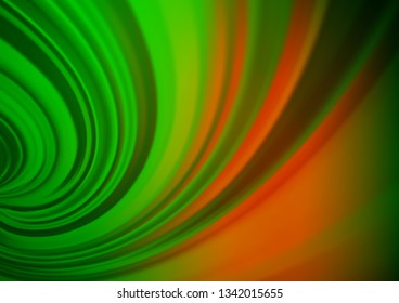 Light Green, Red vector modern bokeh pattern. Glitter abstract illustration with an elegant design. The best blurred design for your business.