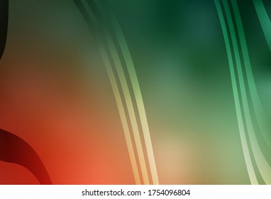 Light Green, Red vector modern elegant backdrop. Glitter abstract illustration with gradient design. Background for a cell phone.