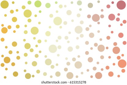 Light Green, Red vector modern geometrical circle abstract background. Dotted texture template. Geometric pattern in halftone style with gradient. 