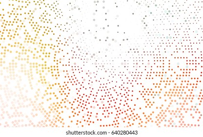 Light Green, Red vector modern geometrical circle abstract background. Dotted texture template. Geometric pattern in halftone style with gradient. 