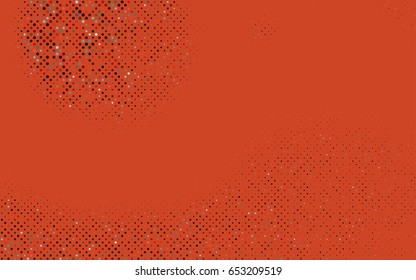 Light Green, Red vector modern geometrical circle abstract background. Dotted texture template. Geometric pattern in halftone style with gradient. 