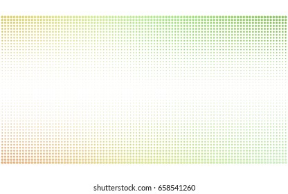 Light Green, Red vector modern geometrical circle abstract background. Dotted texture template. Geometric pattern in halftone style with gradient. 