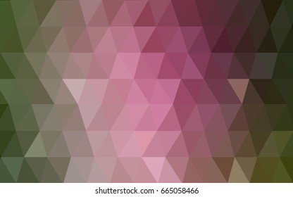 Light Green, Red vector modern geometrical abstract background. Texture, new background. Geometric background in Origami style with gradient. 
