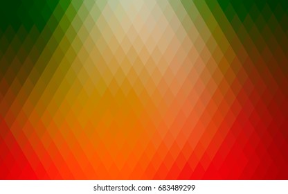 Light Green, Red vector modern geometrical background. Abstract template. Geometric pattern in square style with gradient.