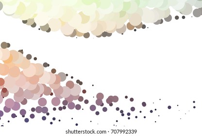 Light Green, Red vector modern geometrical circle abstract background. Dotted texture template. Geometric pattern in halftone style with gradient. 