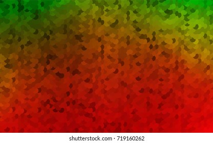 Light Green, Red vector modern geometrical circle abstract background. Dotted texture template. Geometric pattern in halftone style with gradient. 