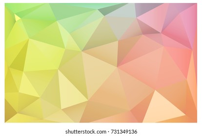 Light Green, Red vector modern geometrical abstract background. Texture, new background. Geometric background in Origami style with gradient. 