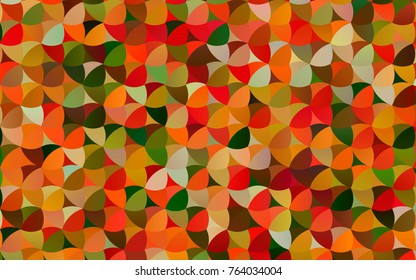 Light Green, Red vector modern geometrical circle abstract background. Dotted texture template. Geometric pattern in halftone style with gradient. 