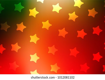 Light Green, Red vector natural elegant pattern. A completely new color illustration in doodle style. Hand painted design for web, leaflet, textile.