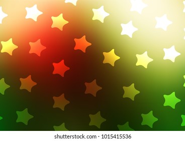 Light Green, Red vector natural elegant pattern. Colorful abstract illustration with lines in Asian style. Brand-new style for your business design.